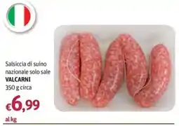 Futura Supermercati Salsiccia di suino nazionale solo sale Valcarni offerta