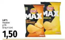 Emi Supermercati Lay's Patatine Max Gusto Formaggio offerta