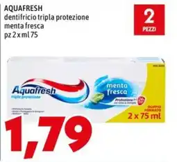 MEGA Aquafresh dentifricio tripla protezione menta fresca offerta