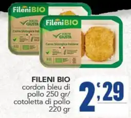 Gruppo di Palo Fileni Bio cordon bleu di pollo / cotoletta di pollo offerta