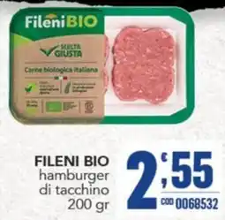 Gruppo di Palo Fileni Bio hamburger di tacchino offerta