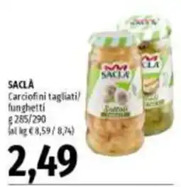 Emi Supermercati Sacla carciofini tagliati offerta