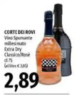 Emi Supermercati Corte dei Rovi Vino Spumante millesimato Extra Dry Classico/Rosé offerta