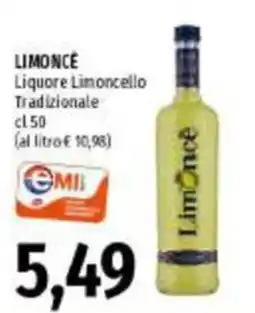Emi Supermercati Limoncè Liquore Limoncello Tradizionale offerta