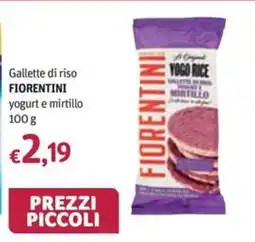 Futura Supermercati Gallette di riso Fiorentini yogurt e mirtillo offerta