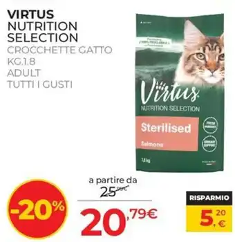 Virtus Nutrition Selection Crocchette Gatto Adult