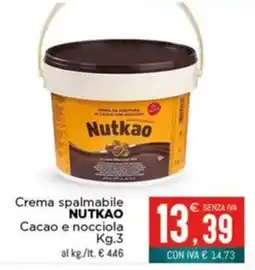 Altasfera Crema spalmabile Nutkao Cacao e nocciola offerta