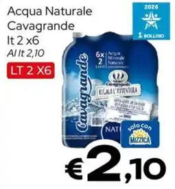 MAX Supermercati Acqua Naturale Cavagrande offerta