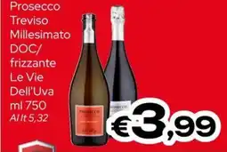 MAX Supermercati Prosecco Treviso Millesimato DOC/ frizzante Le Vie Dell'Uva offerta