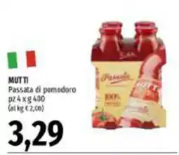 Emi Supermercati Mutti Passata di pomodoro offerta