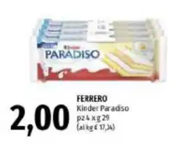 Emi Supermercati Ferrero Kinder Paradiso offerta