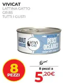 Arcaplanet Vivicat lattina gatto adult mousse pesce oceanico offerta