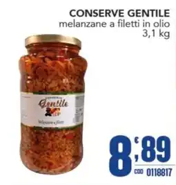 Gruppo di Palo Conserve Gentile melanzane a filetti in olio offerta