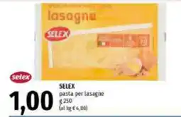 Emi Supermercati SELEX pasta per lasagne offerta