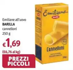 Futura Supermercati Emiliane all'uovo cannelloni offerta