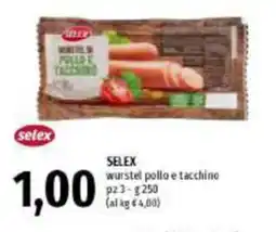 Emi Supermercati SELEX wurstel pollo e tacchino offerta