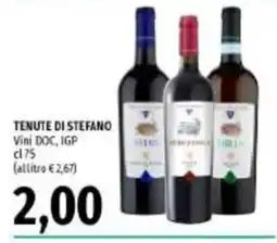 Emi Supermercati Vini DOC, IGP Tenute di Stefano offerta