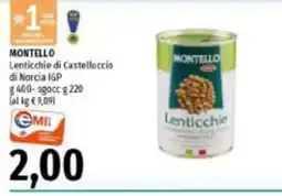 Emi Supermercati Montello Lenticchie di Castelluccio di Norcia IGP offerta