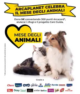 Arcaplanet Donazione per il Mese degli Animali offerta