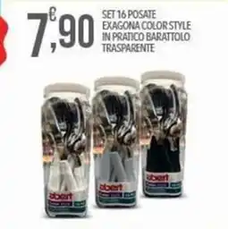 Iper Nonna Isa Set 16 posate exagona color style offerta