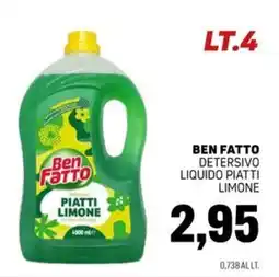 Emporio Amato Ben Fatto detersivo liquido piatti limone offerta