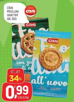 Carni e Affini Supermercati Crai frollini vari tipi offerta