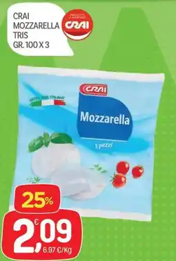 Carni e Affini Supermercati Crai Mozzarella Tris offerta