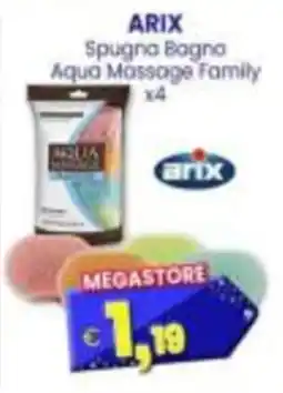 Punto Shopping Megastore Spugna Bagno Aqua Massage Family Arix offerta