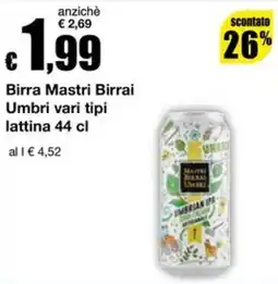 Sì con te Superstore Birra Mastri Birrai Umbri vari tipi offerta