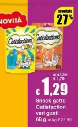 Sì con te Superstore Snack gatto Catisfaction offerta