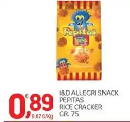 Carni e Affini Supermercati I&D Allegri Snack Pepitas Rice Cracker offerta