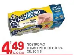 Carni e Affini Supermercati Nostromo tonno in olio d'oliva offerta