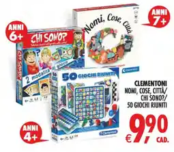 Deco Iperstore Clementoni Nomi, Cose, Città/Chi Sono?/50 Giochi Riuniti offerta