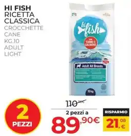 Arcaplanet Hi Fish ricetta classica crocchette cane offerta