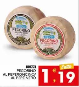 IperSisa Brizzi Pecorino al peperoncino/ al pepe nero offerta
