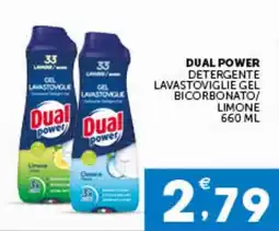 IperSisa Dual power detergente lavastoviglie gel bicarbonato/limone offerta