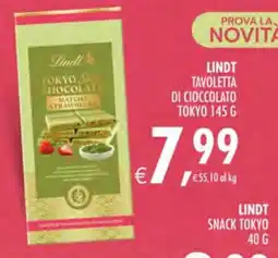 Deco Iperstore Lindt Tavoletta di cioccolato Tokyo offerta