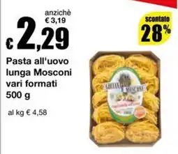 Sì con te Superstore Pasta all'uovo lunga Mosconi offerta