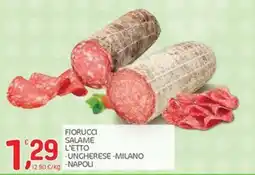 Carni e Affini Supermercati Fiorucci salame l'etto offerta