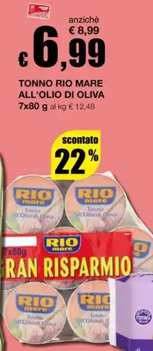 Sì con te Superstore Tonno Rio Mare all'olio di oliva offerta