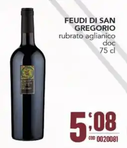 Gruppo di Palo Feudi di San Gregorio rubrato aglianico doc offerta