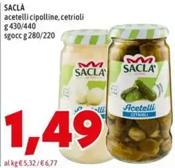 MEGA Sacla acetelli cipolline, cetrioli offerta