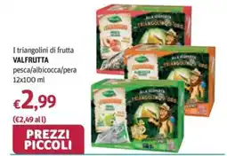 Futura Supermercati I triangolini di frutta VALFRUTTA offerta