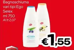 MAX Supermercati Bagnoschiuma vari tipi Ego Selex offerta