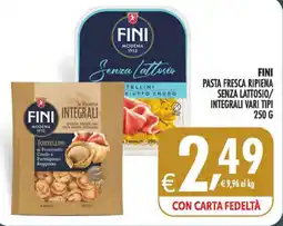 Deco Iperstore Fini pasta fresca ripiena senza lattosio/integrali vari tipi offerta