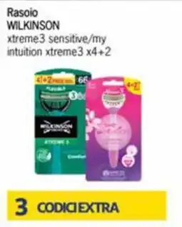 Futura Supermercati Rasoio Wilkinson xtreme3 sensitive/my intuition xtreme3 offerta