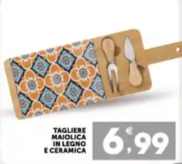 IperSisa Tagliere maiolica in legno e ceramica offerta