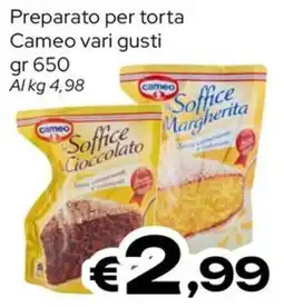 MAX Supermercati Cameo torta vari gusti offerta