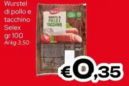MAX Supermercati Wurstel di pollo e tacchino Selex offerta