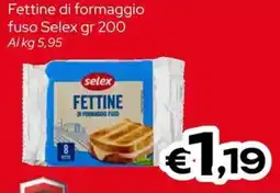 MAX Supermercati Fettine di formaggio fuso Selex offerta
